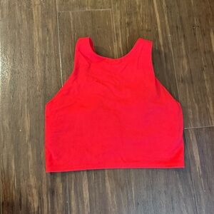 Athleta Conscious Crop Bra in red size S